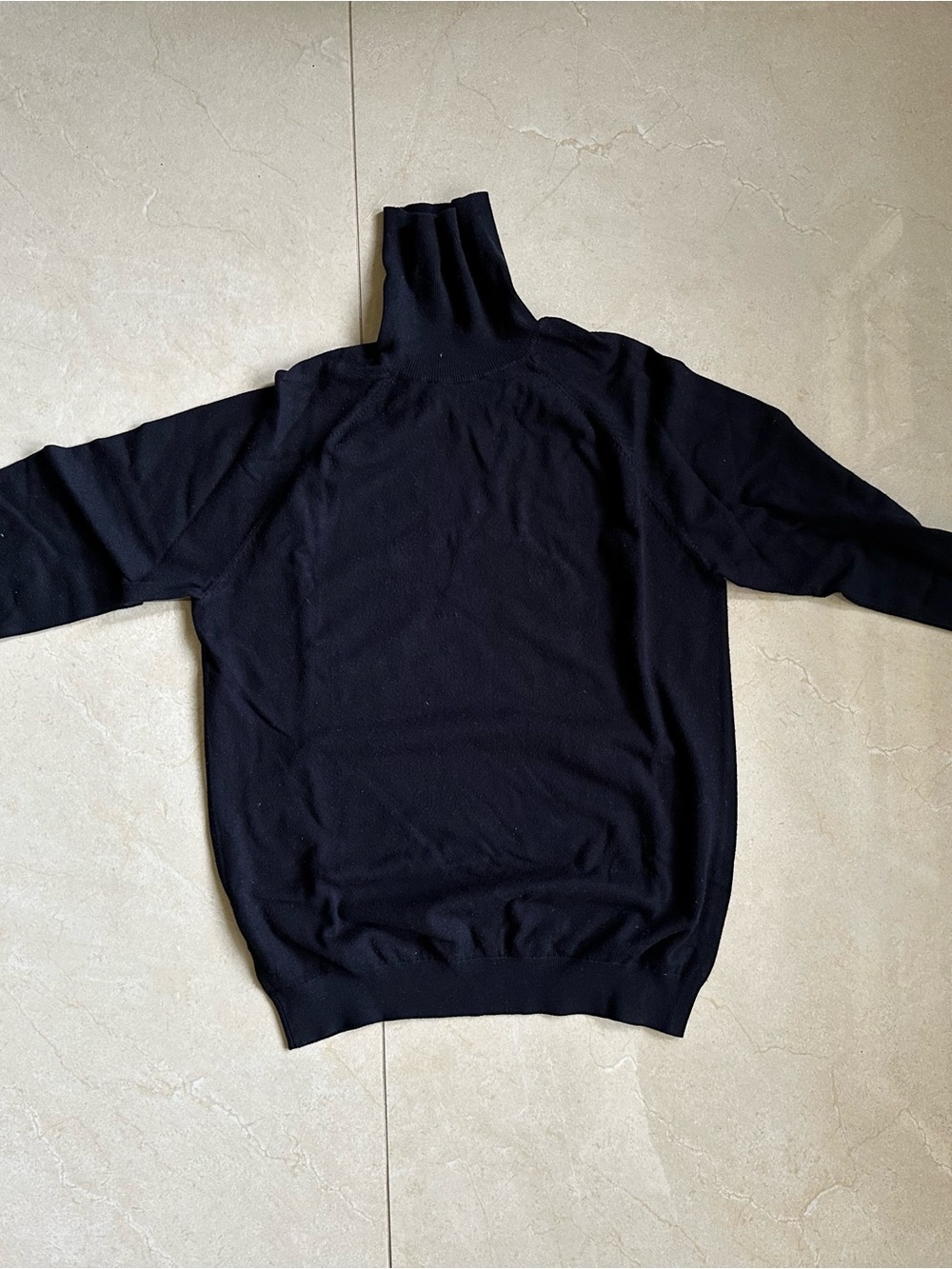 Zara Size S Black Turtleneck Sweater - Slim Rib Neck